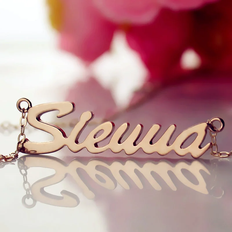 Sienna Style Name Necklace in Sterling Silver