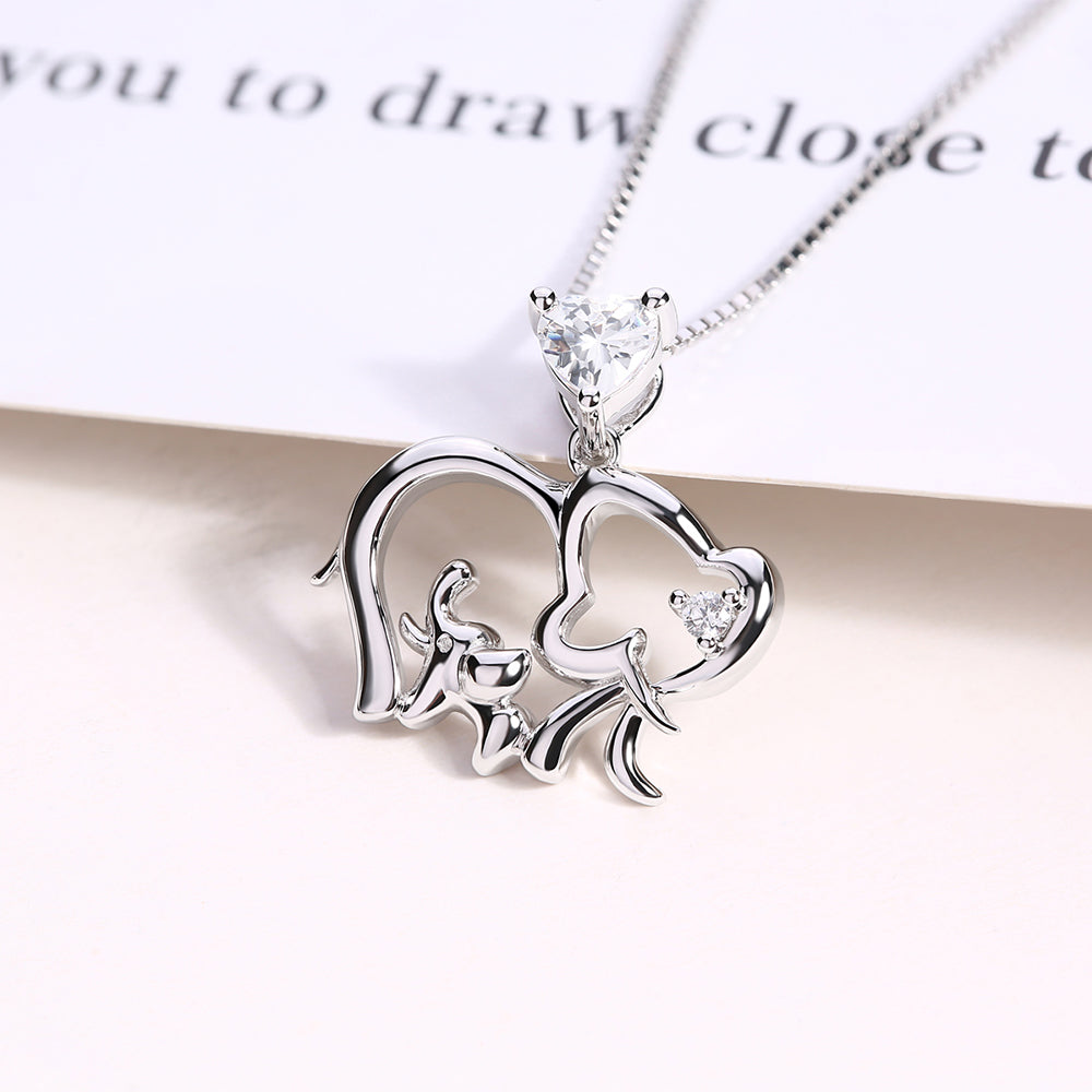 Customized Birthstone Elephant Necklace For Mom