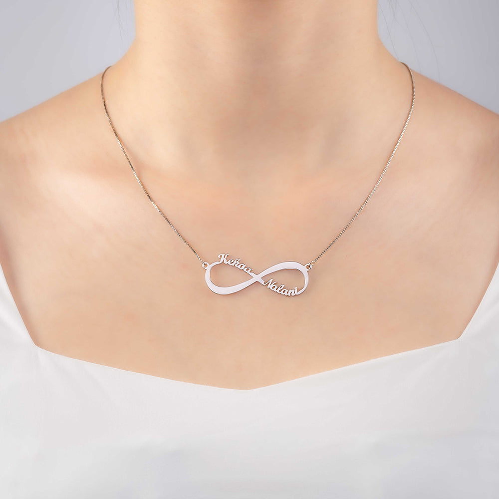 Collana personalizzata con nome infinito - 2 nomi 