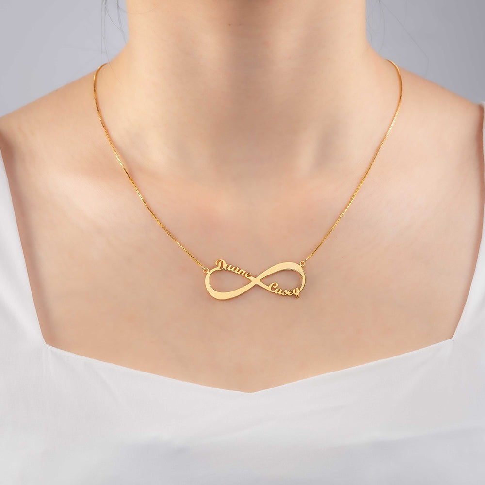 Collana personalizzata con nome infinito - 2 nomi 