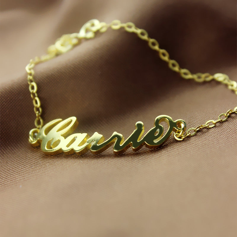 Personalized Sterling Silver Carrie Name Bracelet