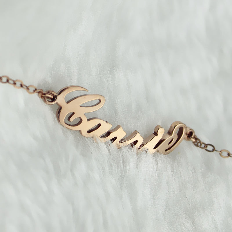 Personalized Sterling Silver Carrie Name Bracelet