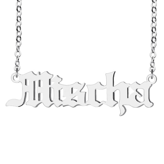 Collana con nome inglese antico in argento sterling 