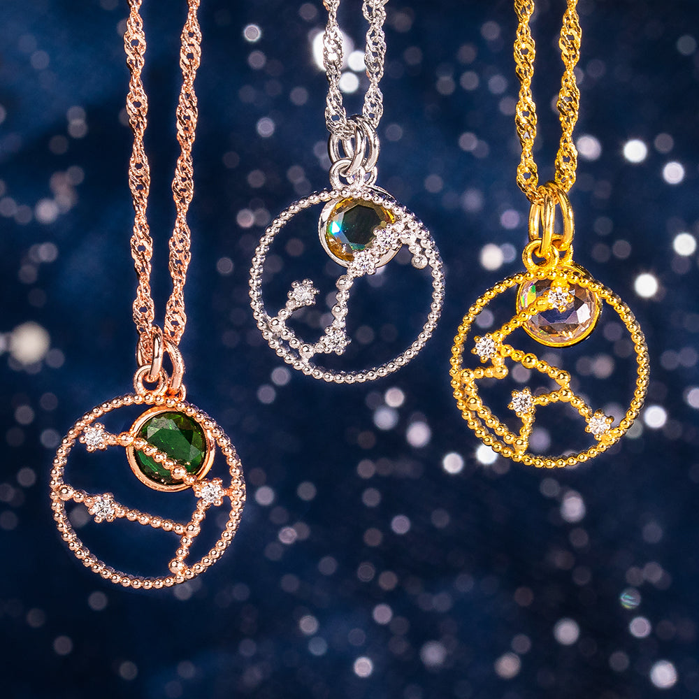 Collana personalizzata con pietra portafortuna dello zodiaco, regalo di compleanno 