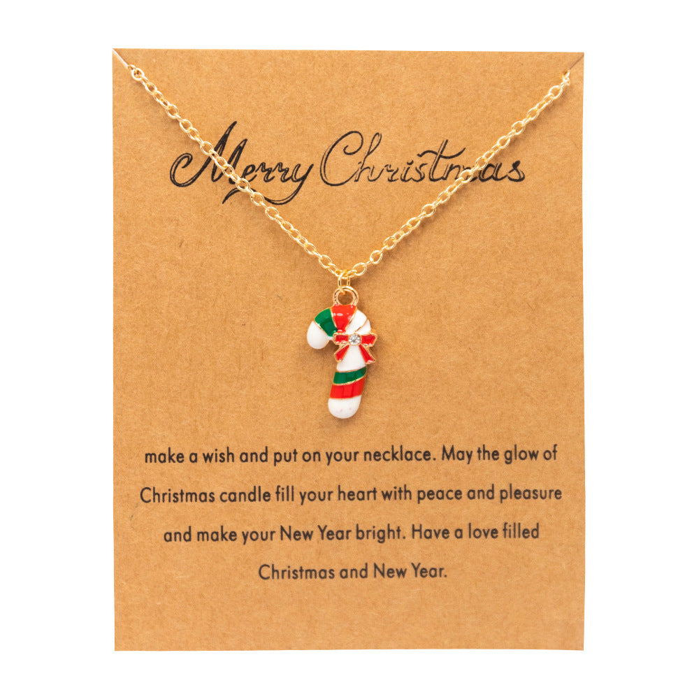 Christmas Necklace With Greeting Card