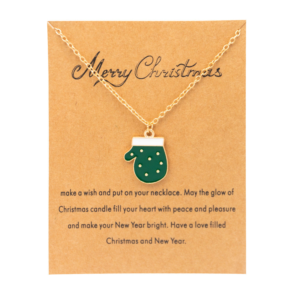 Christmas Necklace With Greeting Card