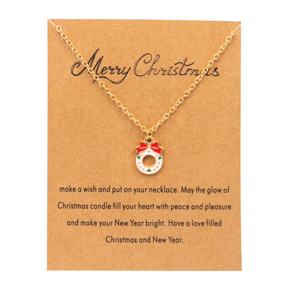 Christmas Necklace With Greeting Card