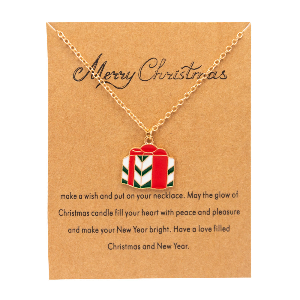 Christmas Necklace With Greeting Card