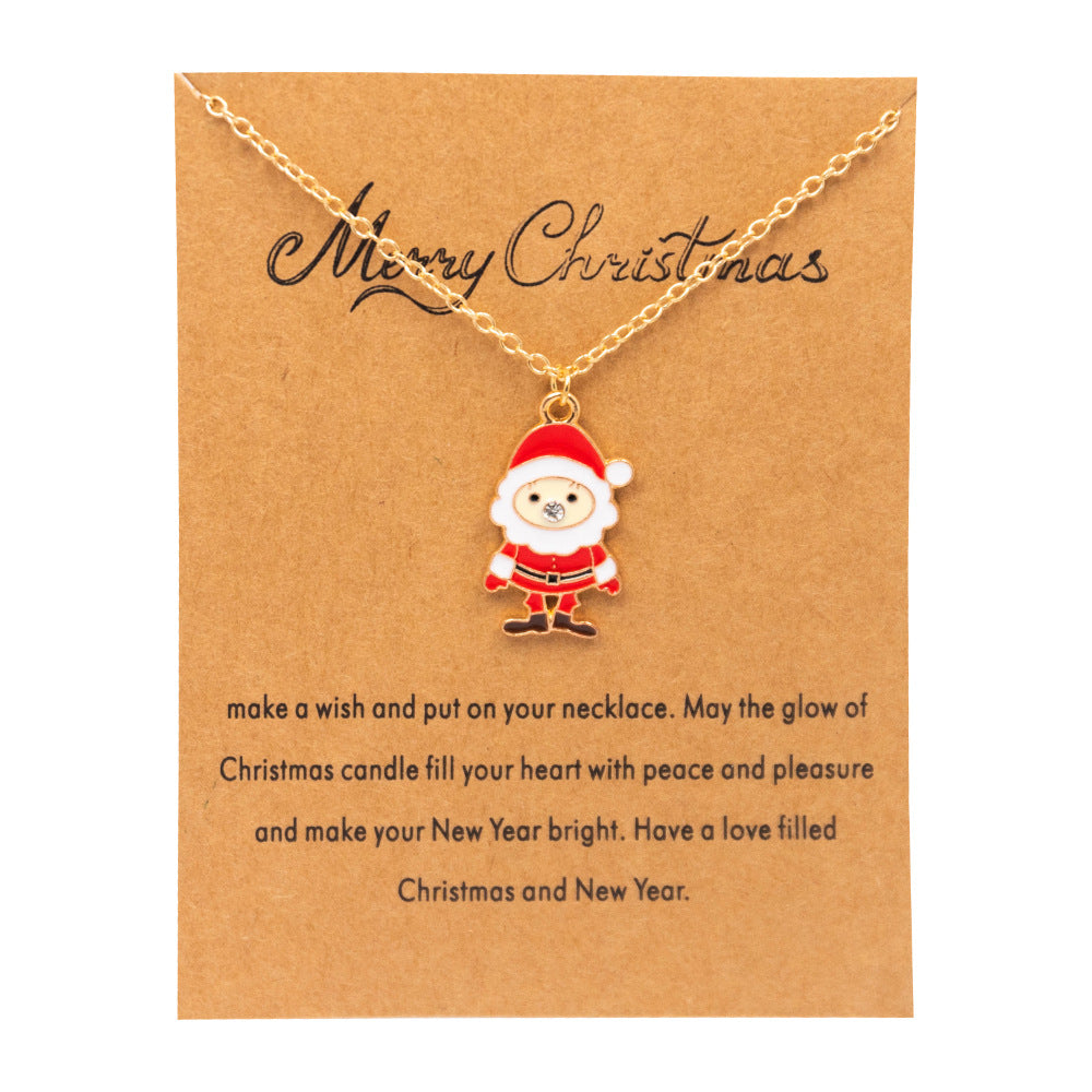 Christmas Necklace With Greeting Card