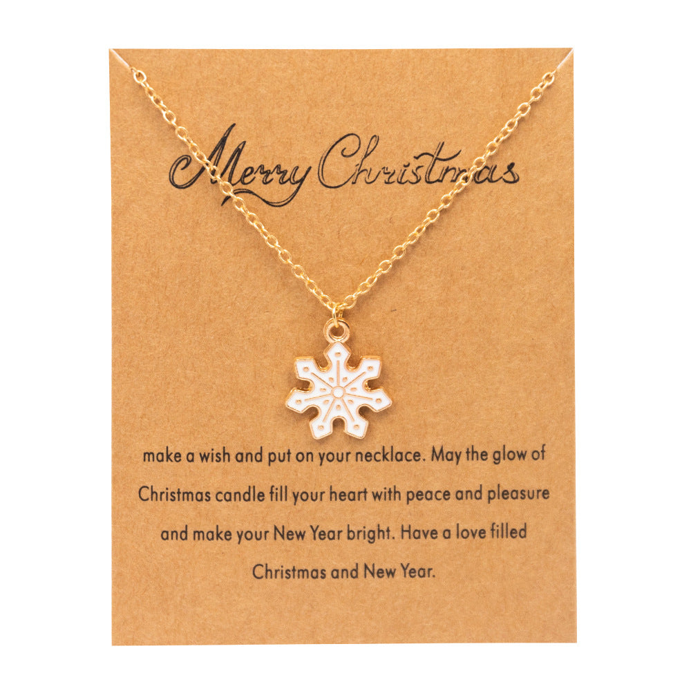 Christmas Necklace With Greeting Card