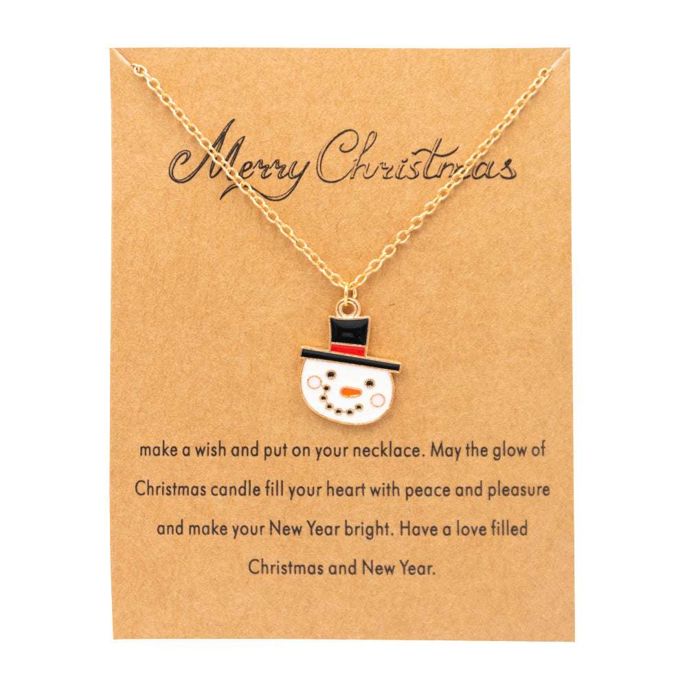 Christmas Necklace With Greeting Card