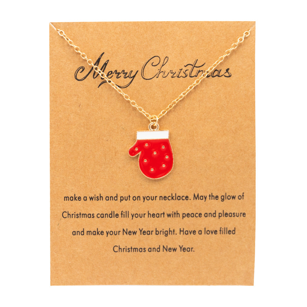 Christmas Necklace With Greeting Card