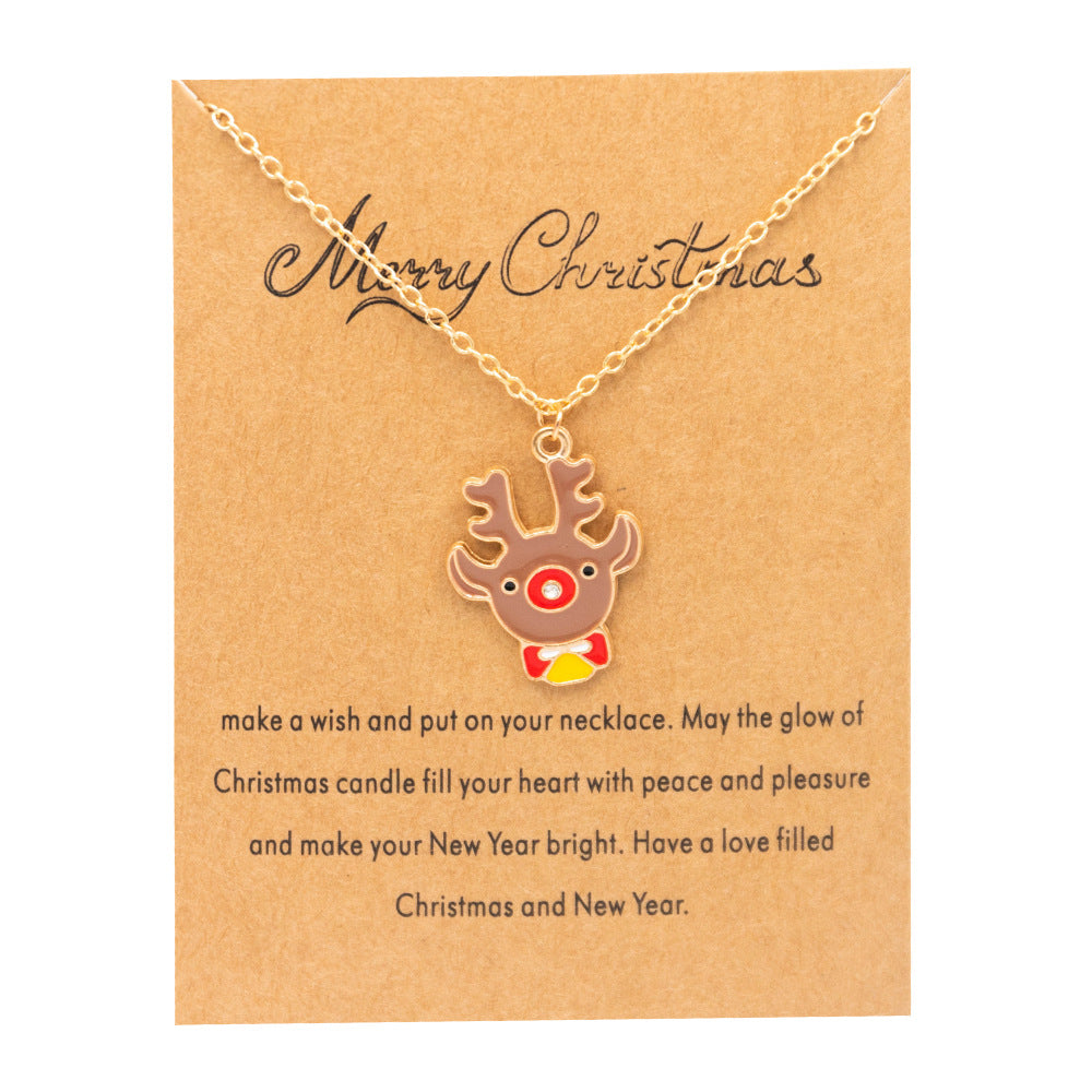 Christmas Necklace With Greeting Card