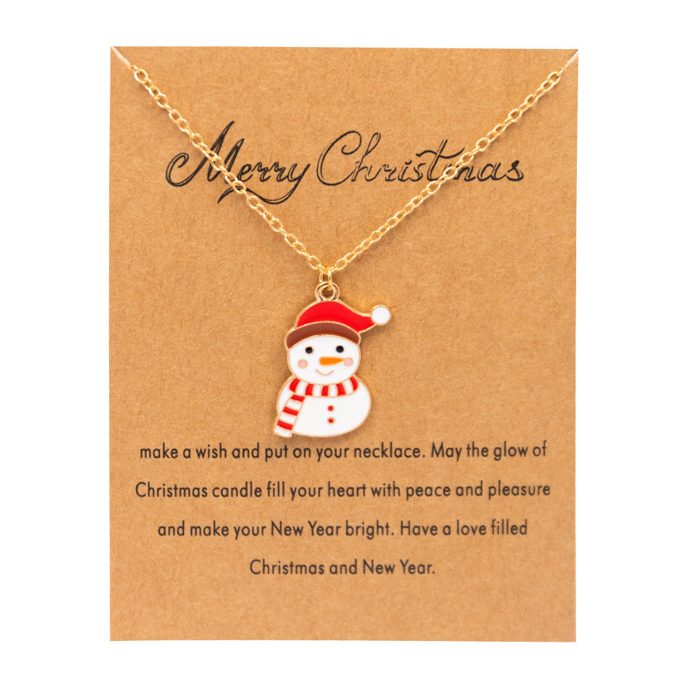 Christmas Necklace With Greeting Card