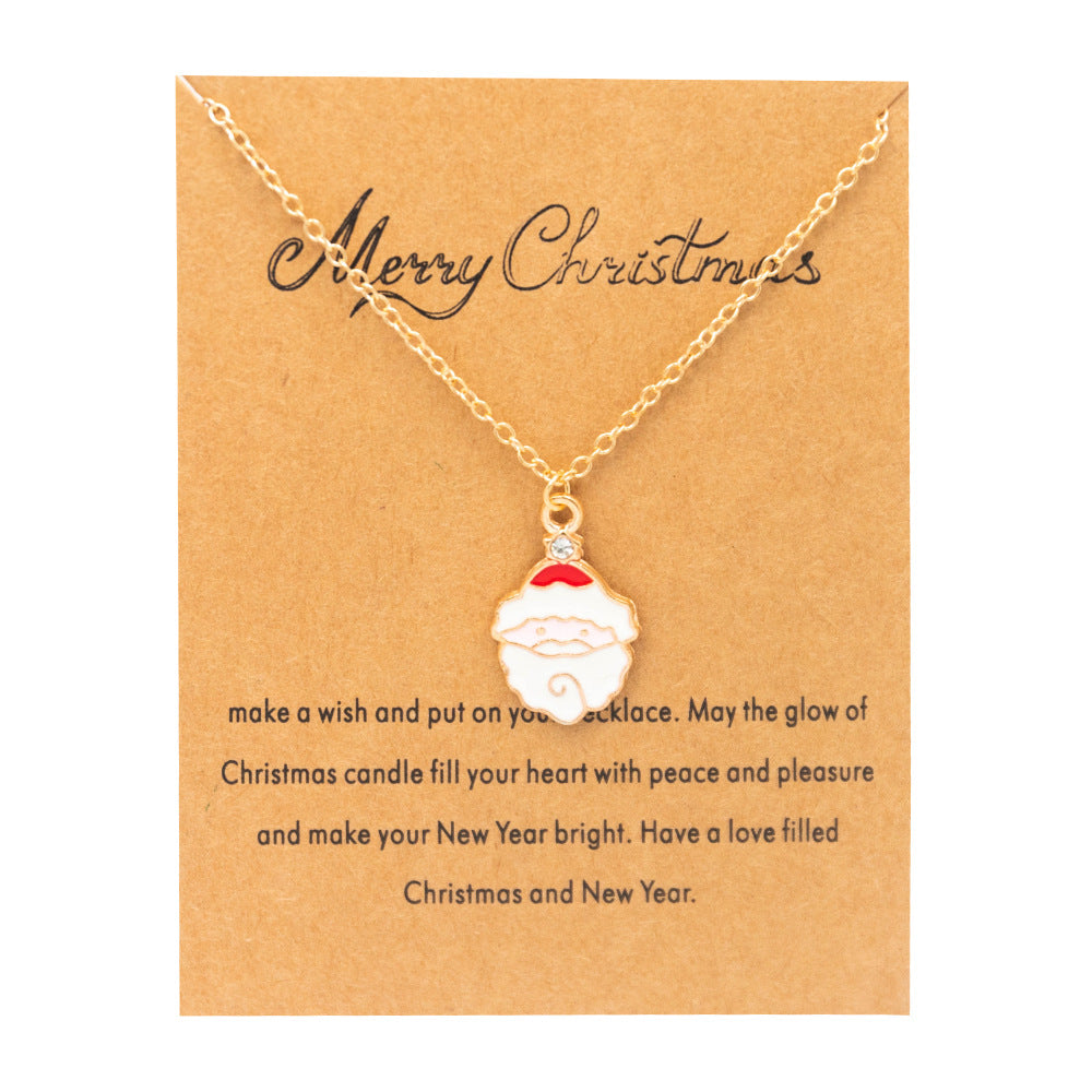 Christmas Necklace With Greeting Card