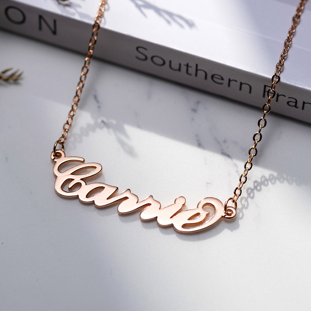 Personalized Carrie Name Necklace Sterling Silver