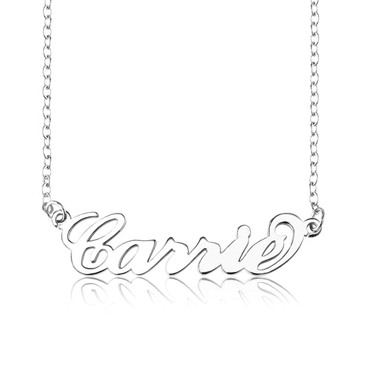 Collana personalizzata con nome Carrie in argento sterling 