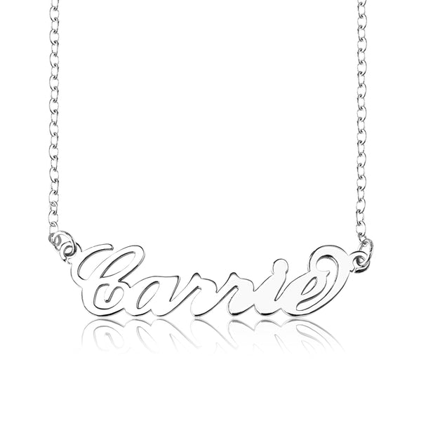 Collana personalizzata con nome Carrie in argento sterling 