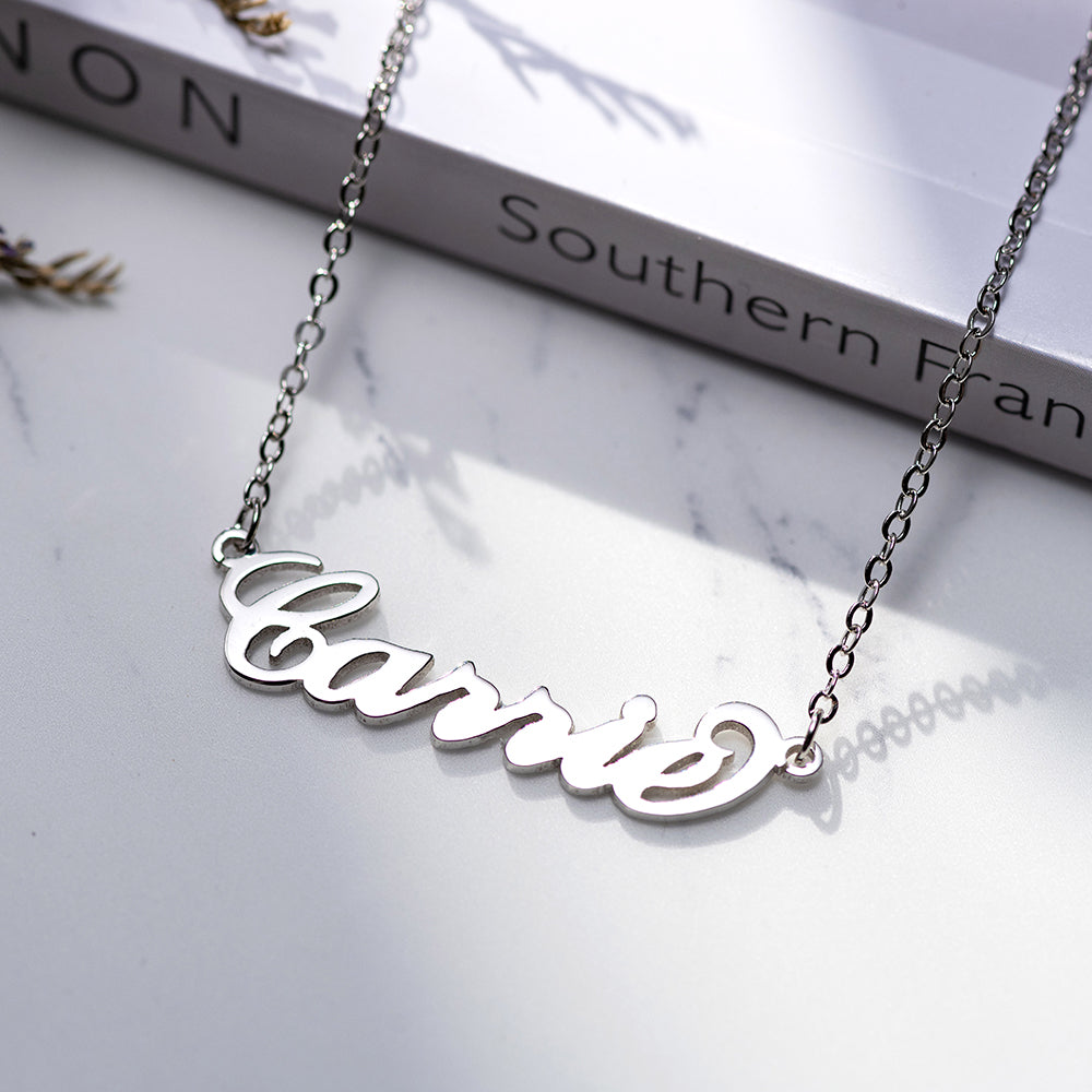 Personalized Carrie Name Necklace Sterling Silver