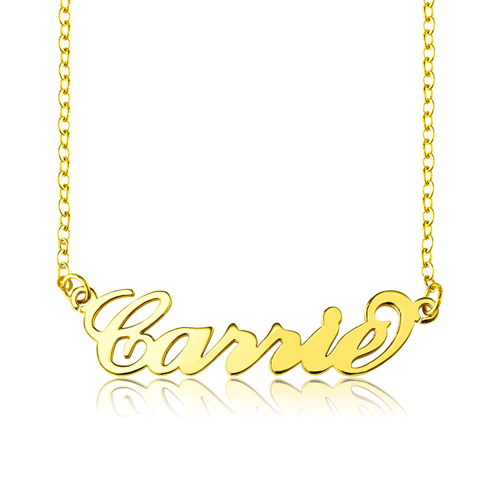 Collana personalizzata con nome Carrie in argento sterling 