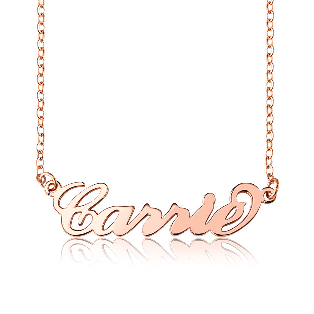 Collana personalizzata con nome Carrie in argento sterling 