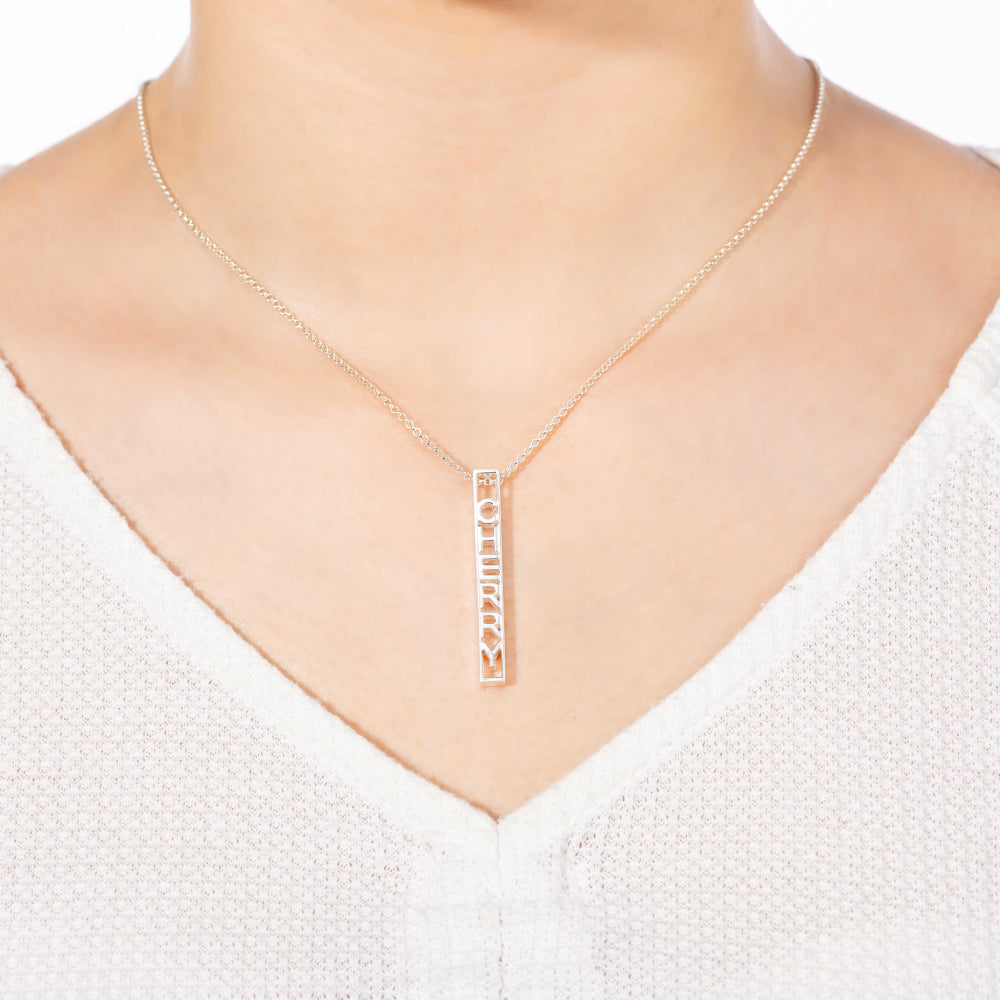 Collana personalizzata con barra 3D speciale in argento 