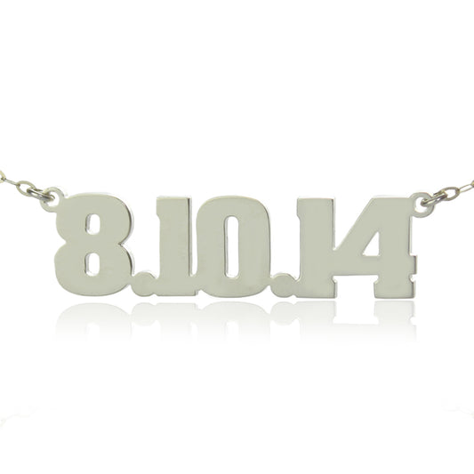 Customizable number necklace