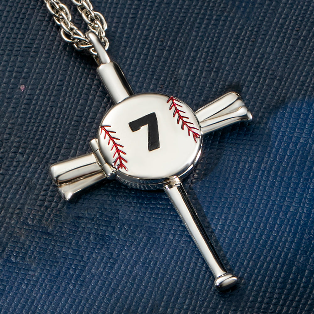 Collana da baseball con foto e incisione - Stile lungo a forma di palla 