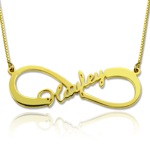 Collana personalizzata con nome infinito in argento sterling 