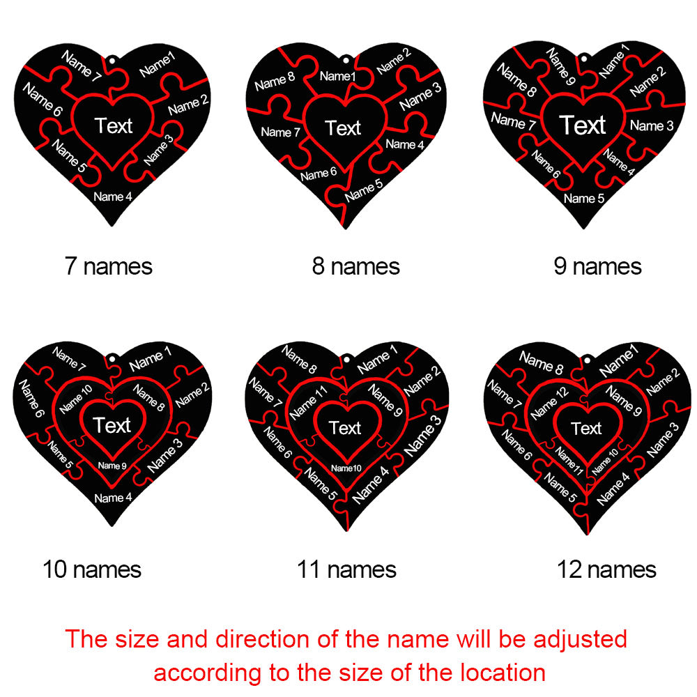 Personalized Heart Puzzle Necklace Stainless Steel