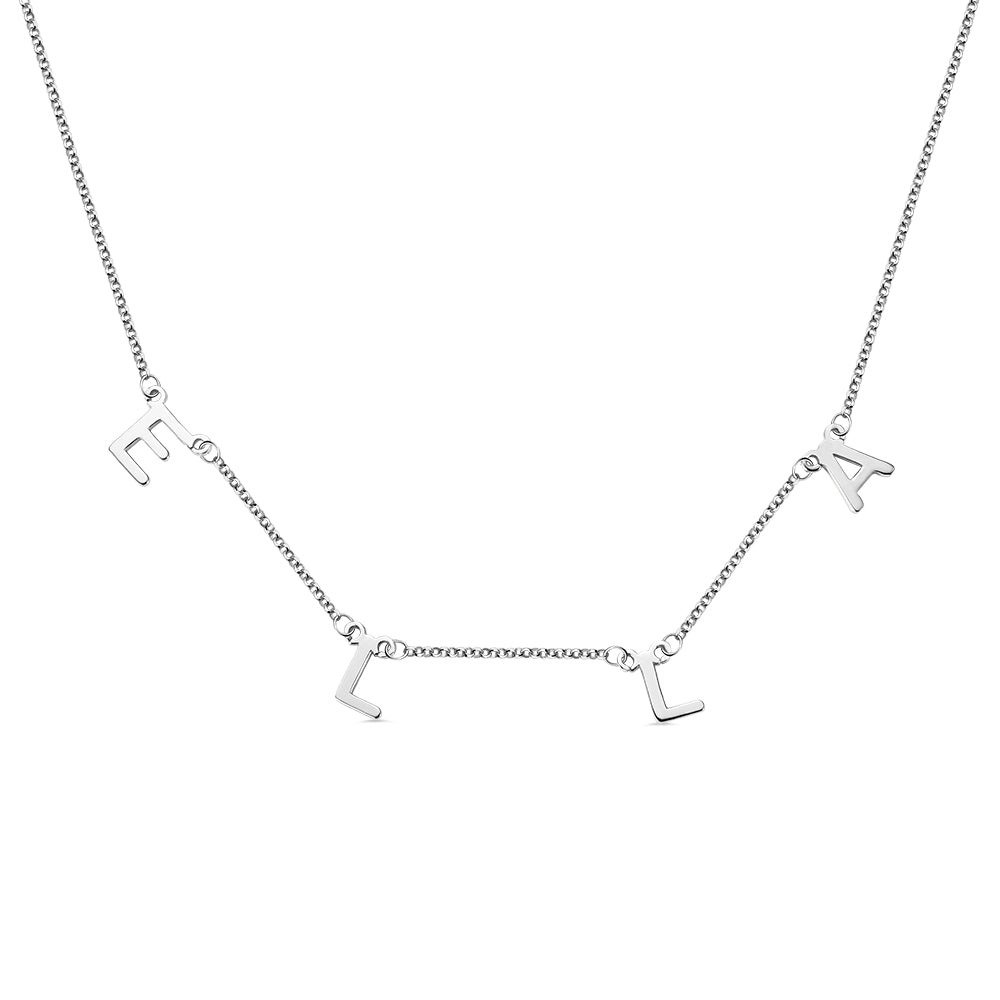 Collana con lettera personalizzata in argento sterling 