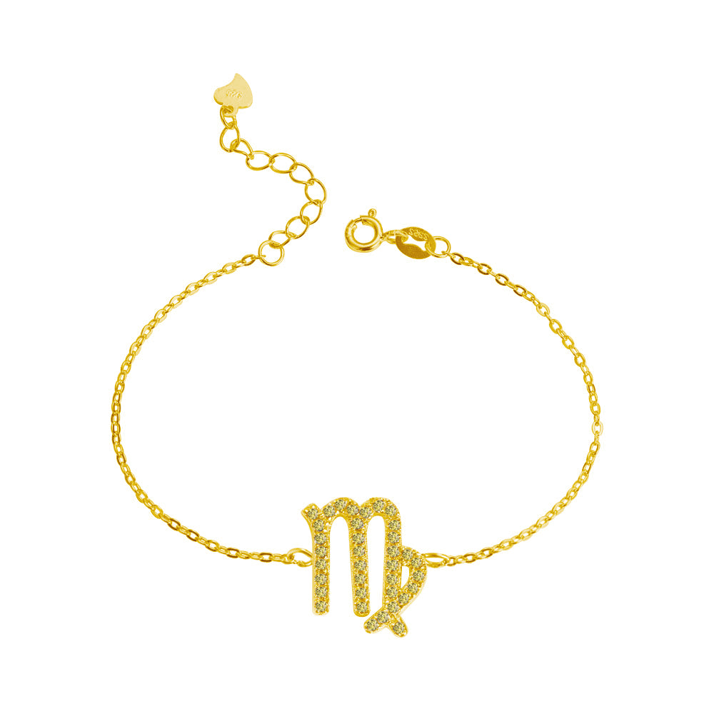 Bracciale Zodiaco e Cavigliera Costellazione con Pietra Portafortuna - Stile Segno 