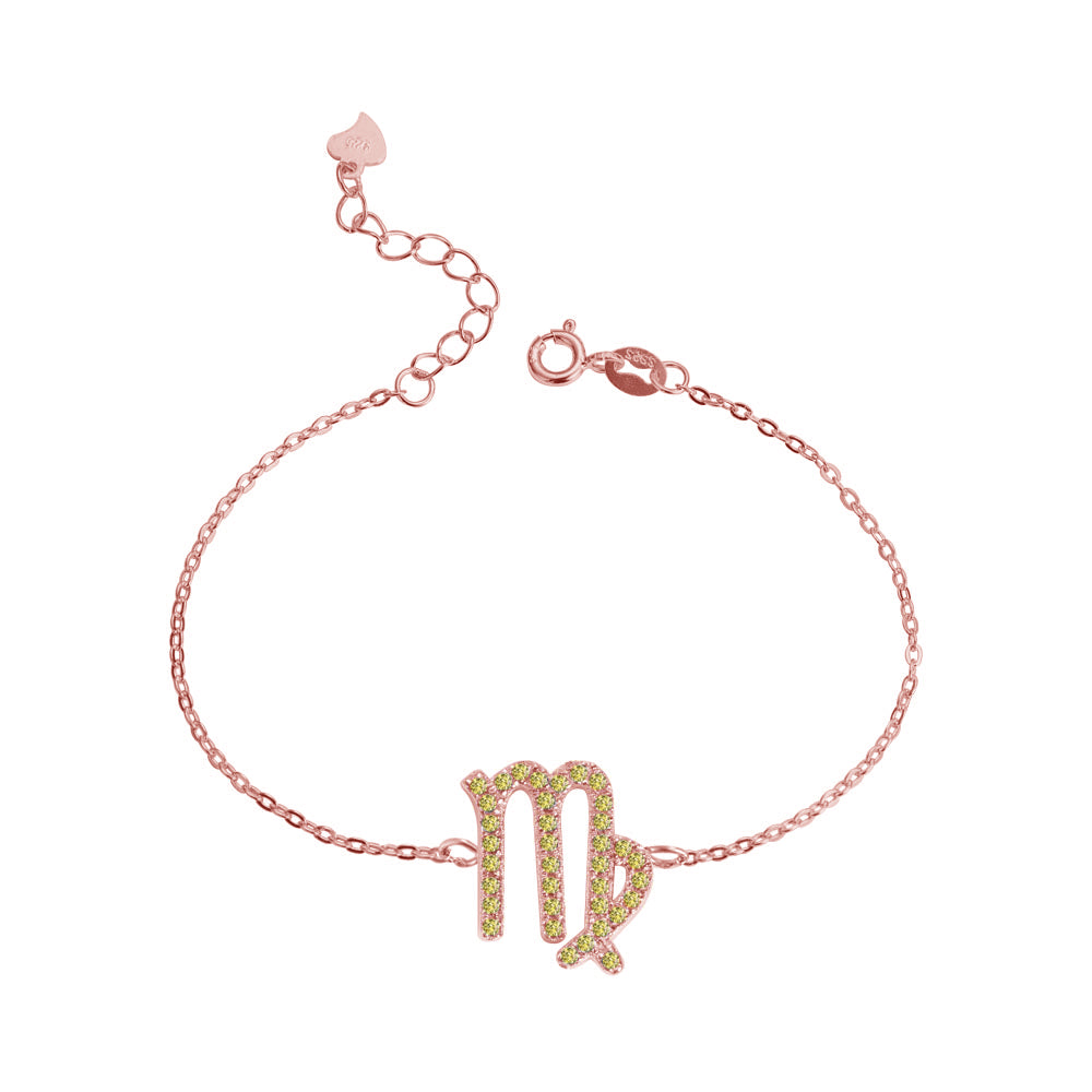 Bracciale Zodiaco e Cavigliera Costellazione con Pietra Portafortuna - Stile Segno 