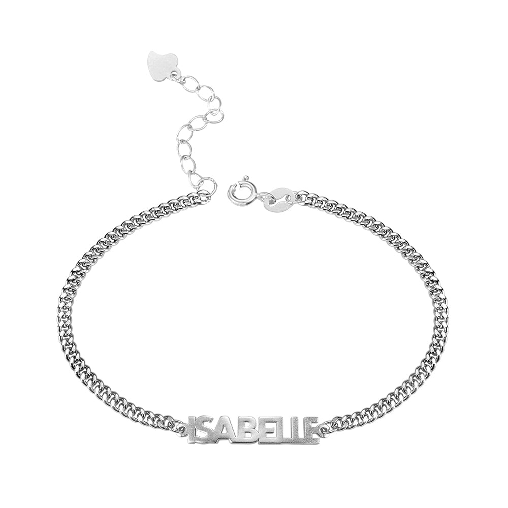 Personalized Bold Curb Chain Name Bracelet