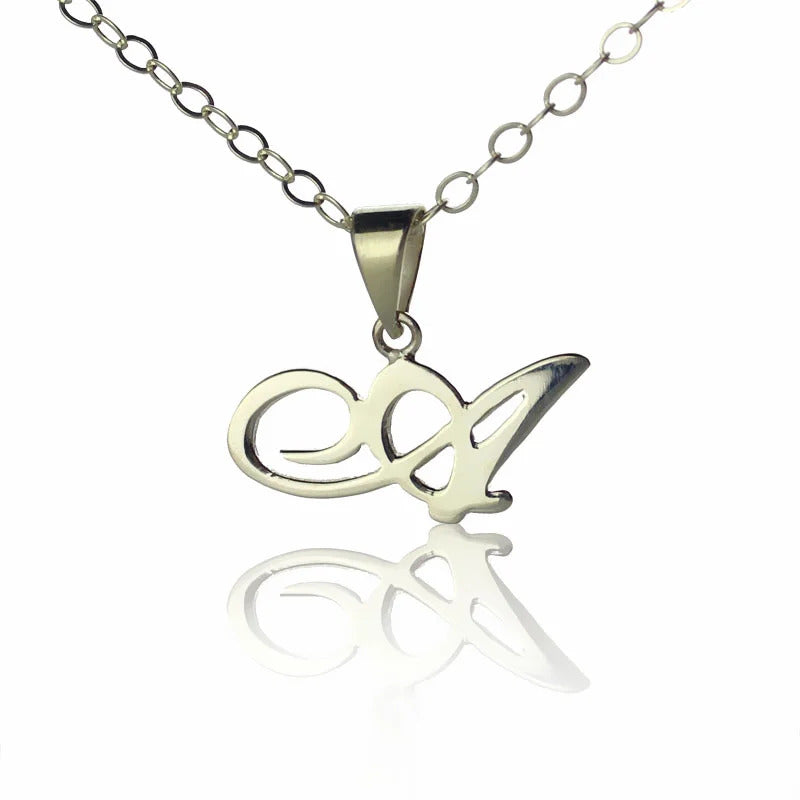 Collana con lettera iniziale personalizzata in argento sterling