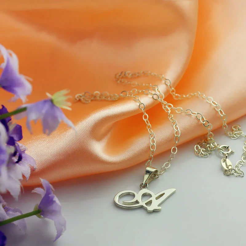 Sterling Silver Custom Initial Letter Necklace