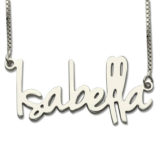 Collana con nome piccolo per lei in argento sterling 