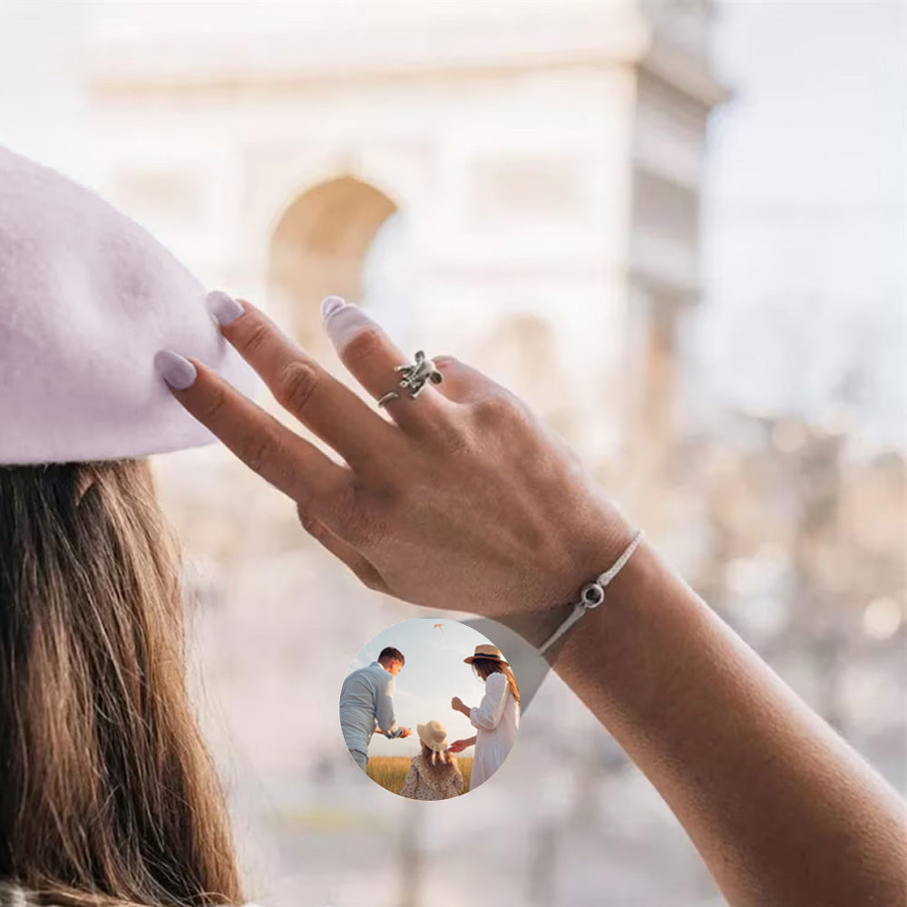 Custom Circle Photo Projection Bracelet