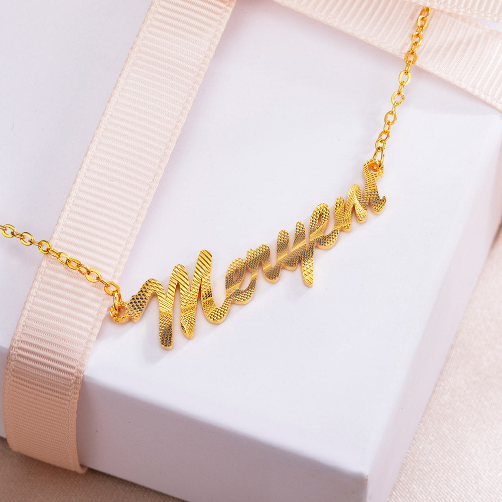 Custom Embossed Name Necklace