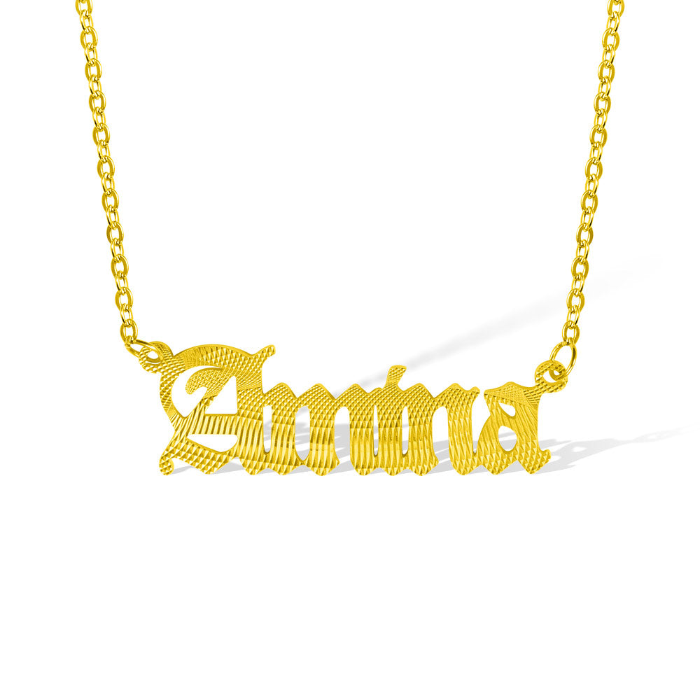 Custom Embossed Name Necklace