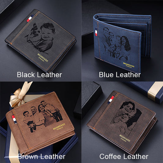 Personalized Men's Photo Leather Wallet