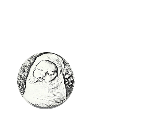 Collana con foto incisa con pietra portafortuna e piedini di bambino in argento sterling 