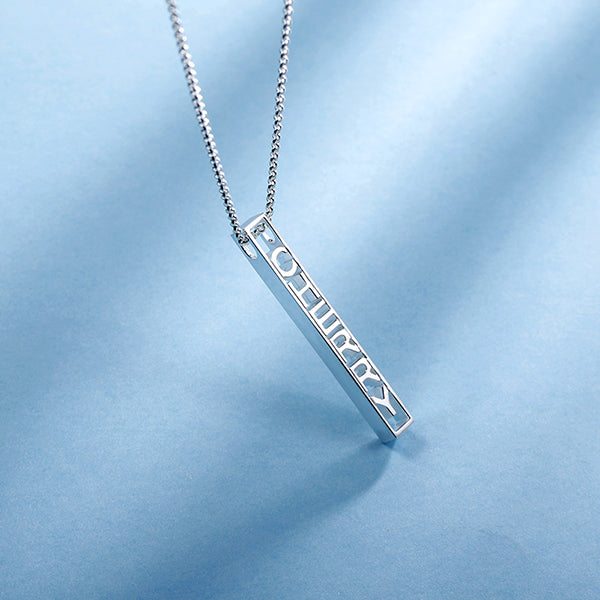 Collana personalizzata con barra 3D speciale in argento 