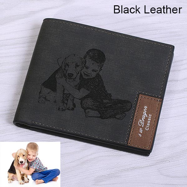 Personalized Photo Leather Wallet fo Men