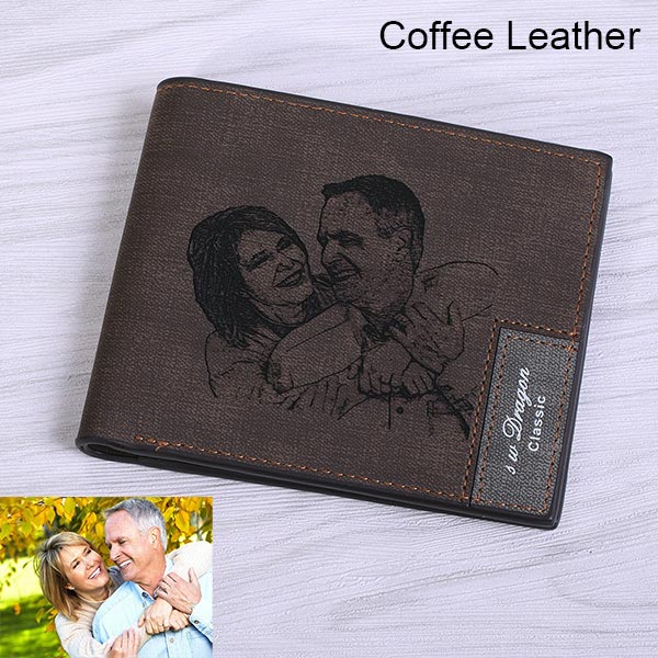 Personalized Photo Leather Wallet fo Men