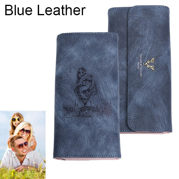 Women's Photo Leather Long Wallet