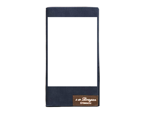 Men's Engraved Photo Leather Long Wallet