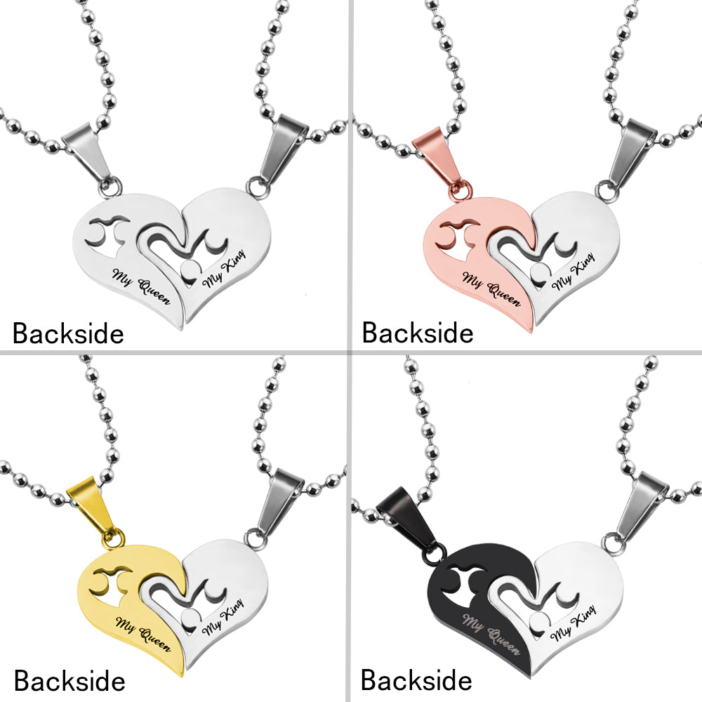 Custom-built Shareable Couple's Heart Necklace