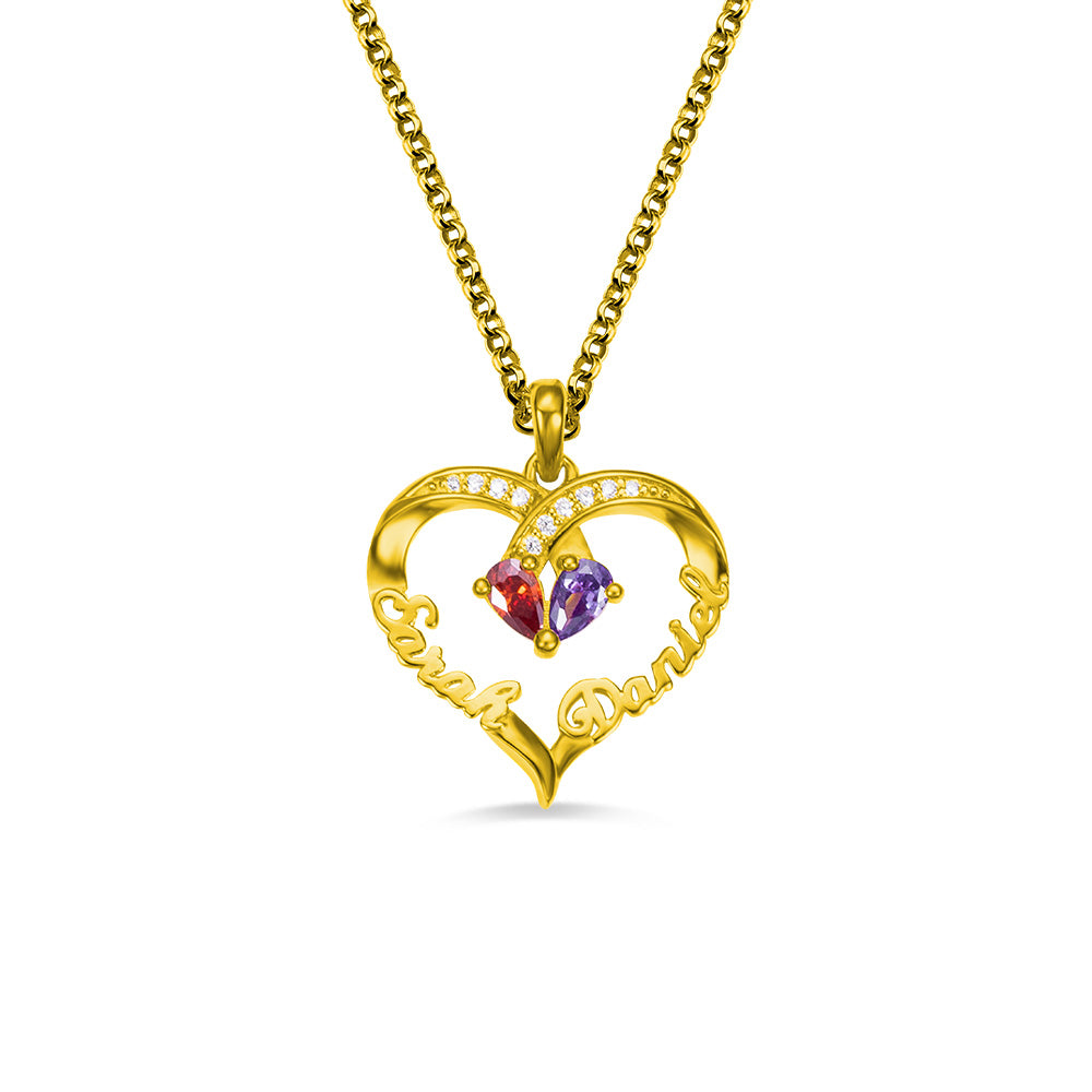 Collana personalizzata con pietra portafortuna Together in Love