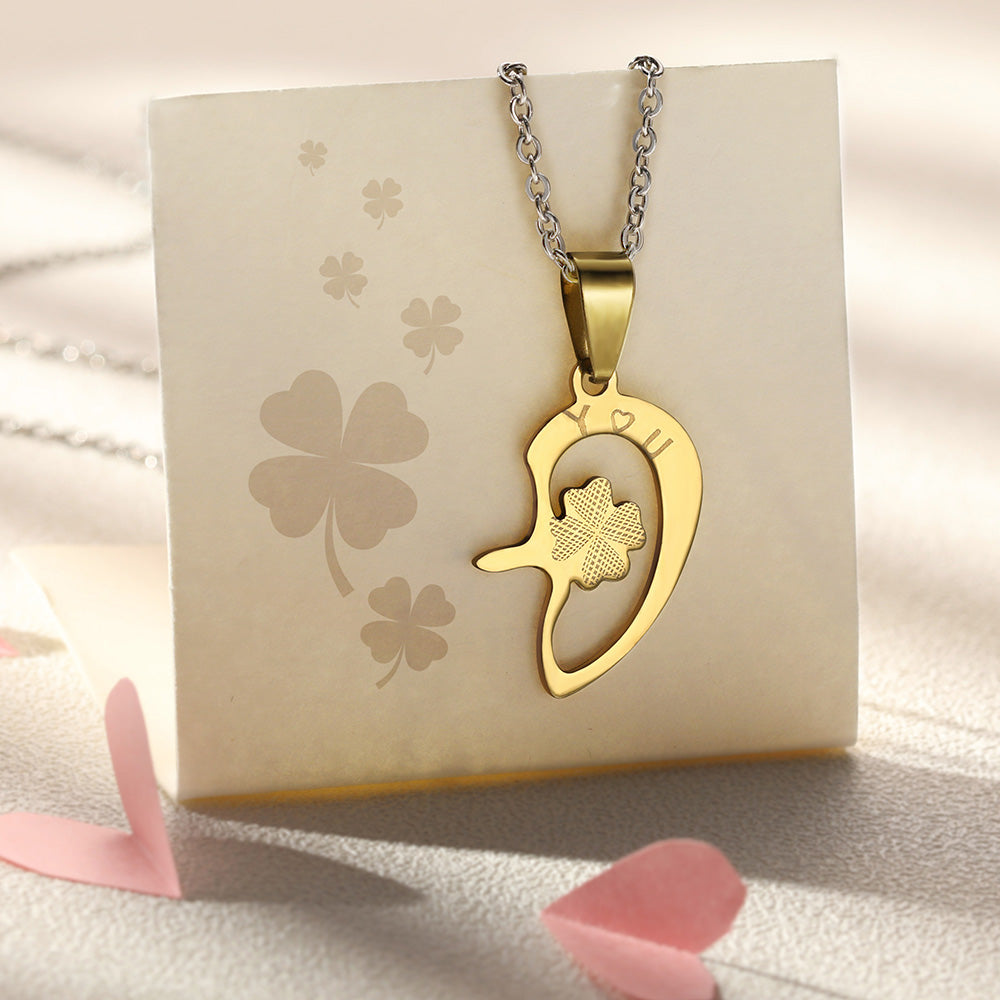 Collana personalizzata con lucchetto a cuore per amanti